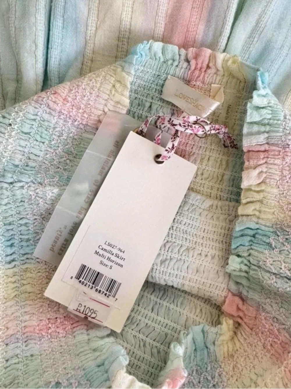 LoveShackFancy Camilla Skirt in Multi Horizon XS/S